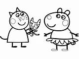 Peppa Pig Coloring Pages Printable Print Kids Suzy Color Christmas Family Clipart Colouring Sheets George Candy Ausmalen Getdrawings Size Getcolorings sketch template
