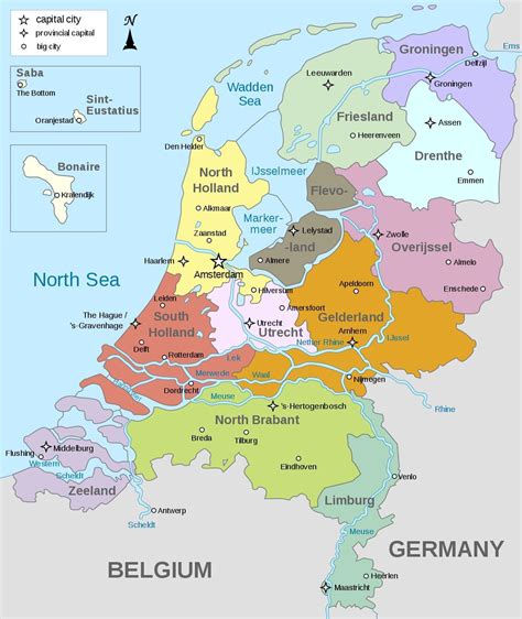 nederlandse regio  kaart kaart van nederland regio  west europa europa