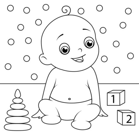 cute baby coloring page  printable coloring pages