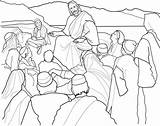 Lds Jesus Coloring Sermon Mount Pages Children sketch template