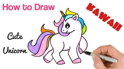 draw  rainbow unicorn aesthetic drawing