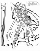 Coloring Avengers Pages Thor Read sketch template