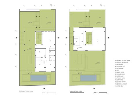 galeria de courtyards villa maena architects  floor plans architect architecture plan
