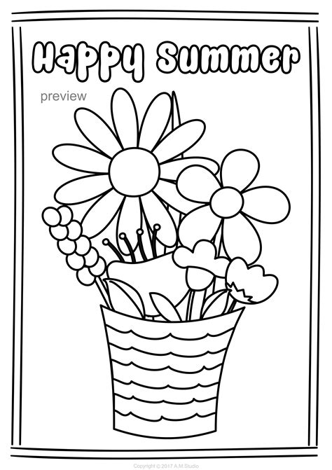 printable  summer coloring pages