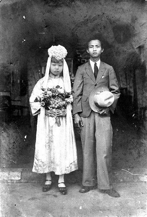 Ca 1920 Wedding Photo Of Asian Couple Re Nat Archives
