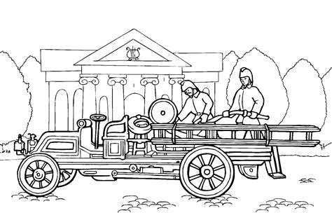 coloring page   fire truck