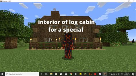 build  interior   log cabin  minecraft youtube