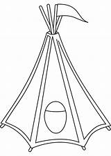 Tent Coloring Teepee Drawing Pages Tipi Indian Template Getdrawings Sketch sketch template