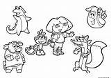 Dora Coloring Pages Explorer Printable Swiper Benny Boots Isa Map Print Nick Jr Colouring Cartoon Clipart Zainetto Together Princess Kids sketch template