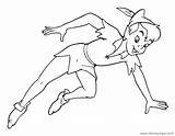 Pan Peter Coloring Pages Flying Disneyclips Pdf Funstuff sketch template
