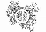 Peace Coloring Pages Kids Sign Adults Printable Choose Board Color sketch template