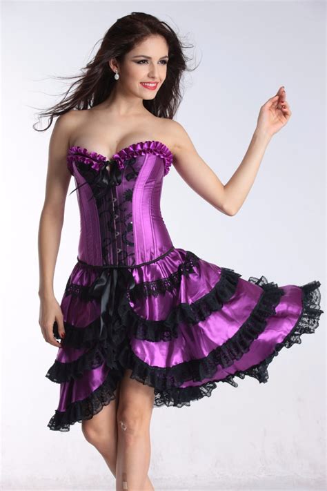 Buy Party Long Corset Overbust Bustier Black