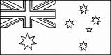 Flag Australia Australian Coloring Flags Colouring Pages Colour Drawings Book Australasia South Pacific Easy Territories States Printable Kids Medium Large sketch template