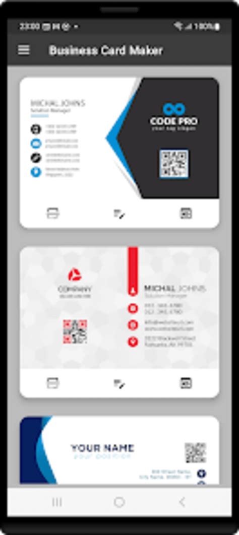 business card maker template  android descargar