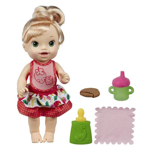 baby alive doll interactive baby alive snack  spill baby blonde