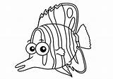 Coloring Butterflyfish Pages Fish Edupics Large sketch template