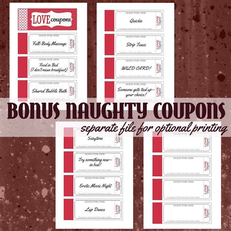 printable love coupon book customized for him or her and bonus etsy