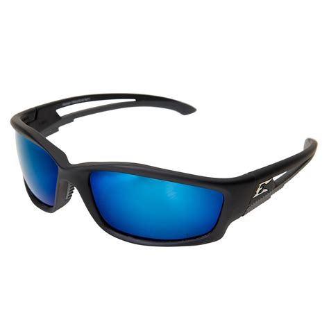 edge kazbek safety sunglasses aqua precision blue mirror polarized