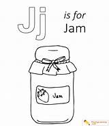 Jam Coloring Letter Kids Sheet Printable Lowercase Uppercase Through sketch template