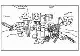 Minecraft Coloring Pages Characters Kids sketch template