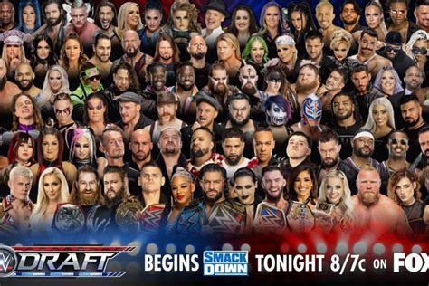 updated wwe raw wwe smackdown rosters   wwe draft