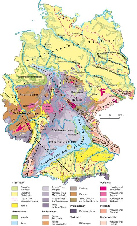 geologische karte von deutschland germany map germany map