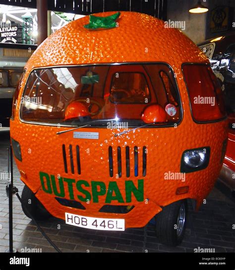 orange mini outspan car   advertise south african oranges