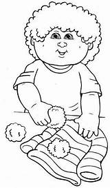 Cabbage Patch Kids Coloring Pages Cute Books Drawings Sheets Colouring Adult Sweater Party Cabbages Book Disney History Painting House Dolls sketch template