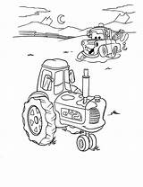 Mater Tracteur Tipping Colorier Trator Tractors Ih Deere Tow Frais Remorque sketch template