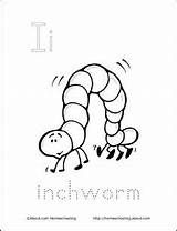 Inchworm Letter Coloring Pages Printable Preschool Letters Activities Crafts Ii Itchy Book Worksheets Alphabet Learning Phonics Worm Kids Sheets Printables sketch template