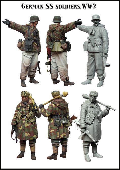1 35 german ss soldiers ww2 in model building kits from toys and hobbies