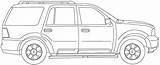 Ford Expedition Suv 2005 Blueprints sketch template