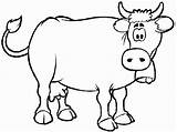 Coloring Cow Pages Animal Printable Kids sketch template