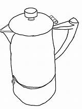 Coffee Pot Cliparts Line Library Clipart sketch template