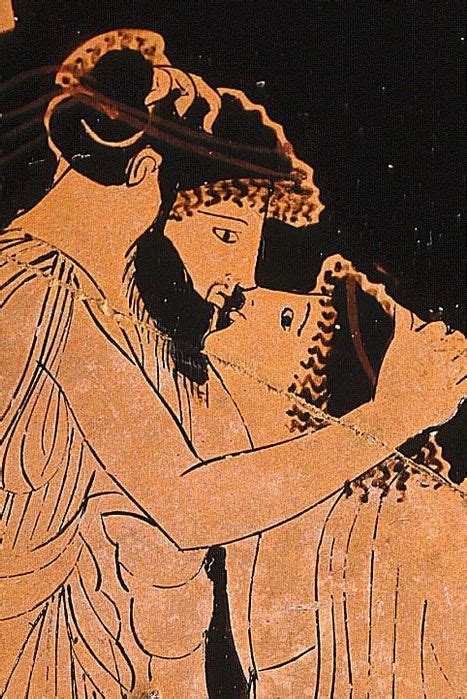 Erastes Lover And Eromenos Beloved Kissing Circa 480 Bc Ancient