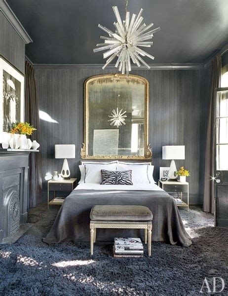 gray bedroom eclectic bedroom architectural digest