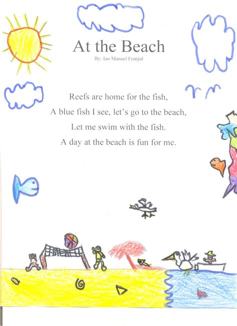 unique beach poems  kids poems ideas