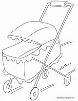Coloring Pages Pram Stroller Baby Carriage Getcolorings sketch template