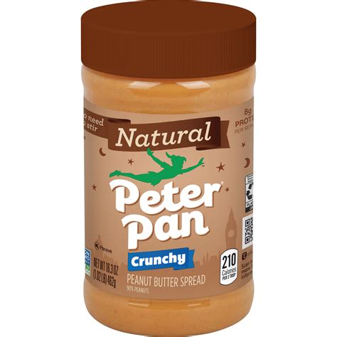 peter pan natural peanut butter crunchy peanut butter  oz