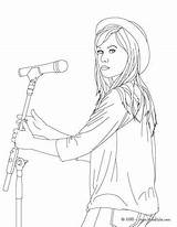 Coloring Pages Famous Singers Printable Getcolorings Lovato Demi sketch template
