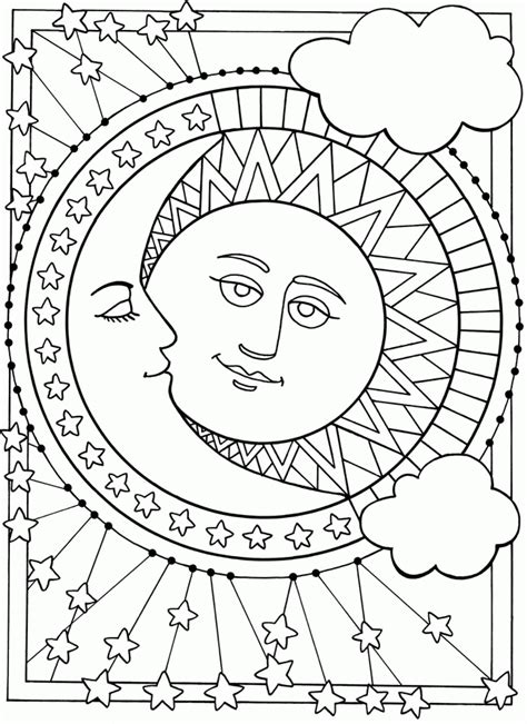 sun  moon  stars colouring pages page  coloring home