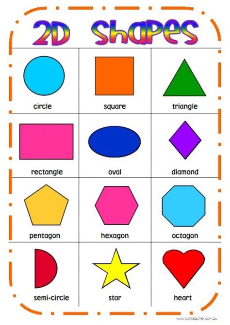 shape desk chart shapes worksheet kindergarten shapes worksheets