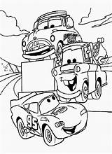 Mcqueen Lightning Coloring Pages Cars Disney sketch template