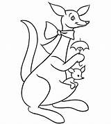Coloring Pages Kangaroo Pre Animal Baby Color Templates Colouring Printable Easy Drawing Kids Template Clipart Sheets Print Australia Kindergarten Naughty sketch template