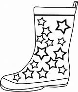 Boots Coloring Pages Rain Winter Drawing Cowboy Kids Shoes Boot Printable Color Clipart Cliparts Clothes Print Az Cartoon Crafts Template sketch template