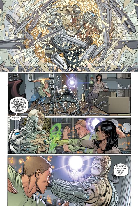Cyborg Aquaman Takes Down The Flash And Green Lantern