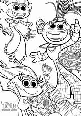 Trolls Tour Coloring Pages King Printable Queen Kids Print Fun Book Xcolorings sketch template