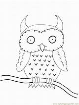 Coloring Owl Pages Animals Birds Owl5 Australian Snowy Animal Color Printable Cartoon Rango Horned Great Book Branch Owls Kids Print sketch template