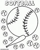 Softball Getdrawings Glove sketch template