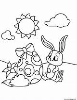 Easter Coloring Bunny Egg Pages Cute Printable Color Rabbit Print Supercoloring Drawing Lapin Book Children sketch template